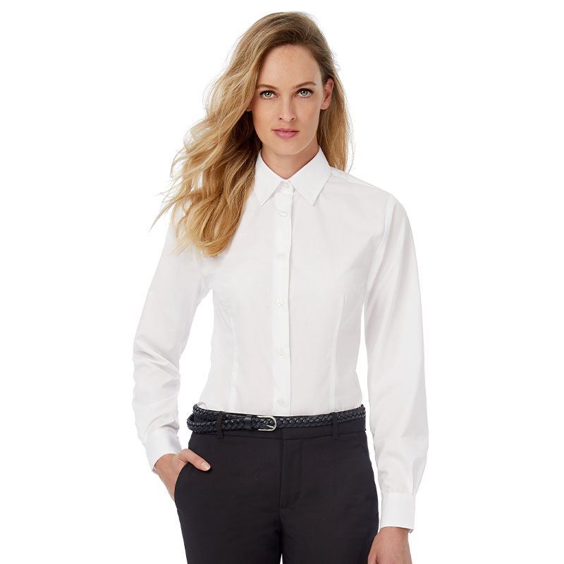 B/&C Ladies Smart Long Sleeve Corporate Shirt-SWP63